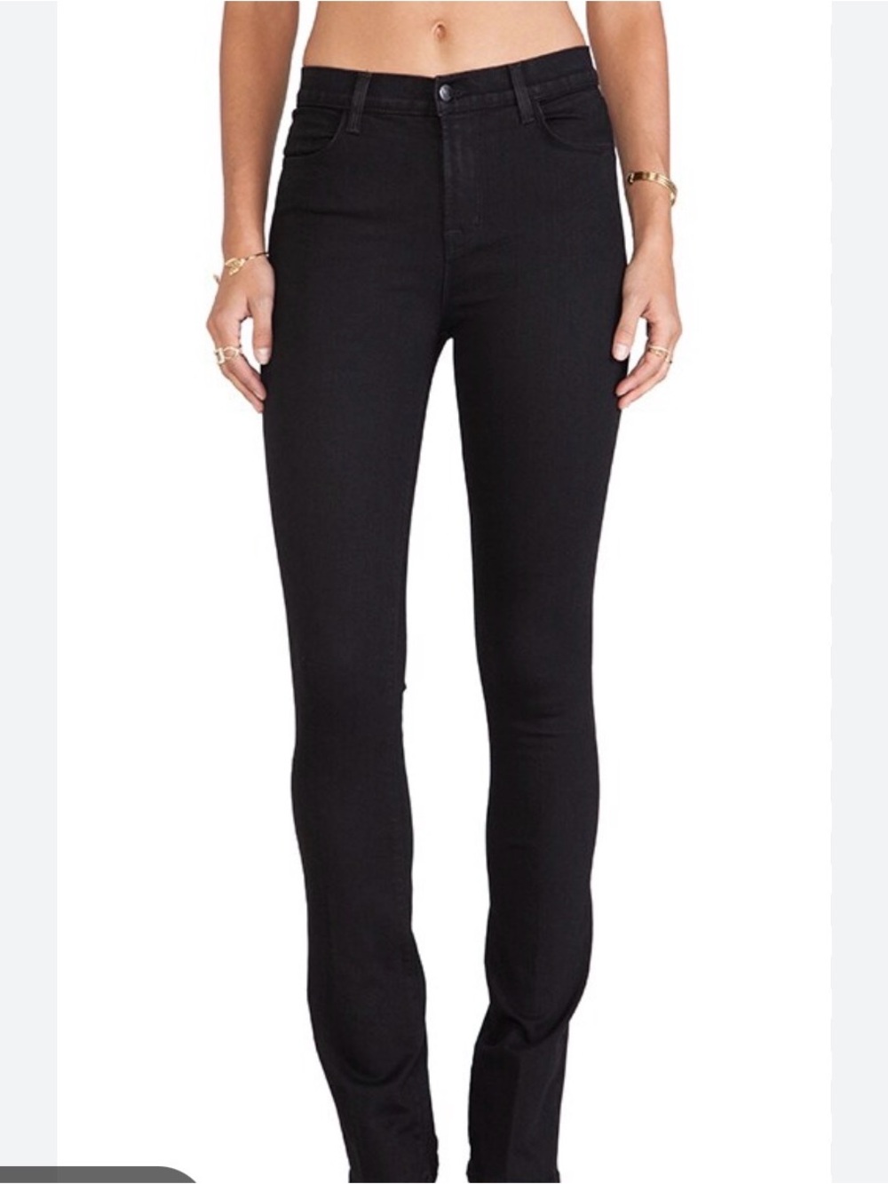J Brand Black Remy High Waist Boot Cut Long Jeans | 29